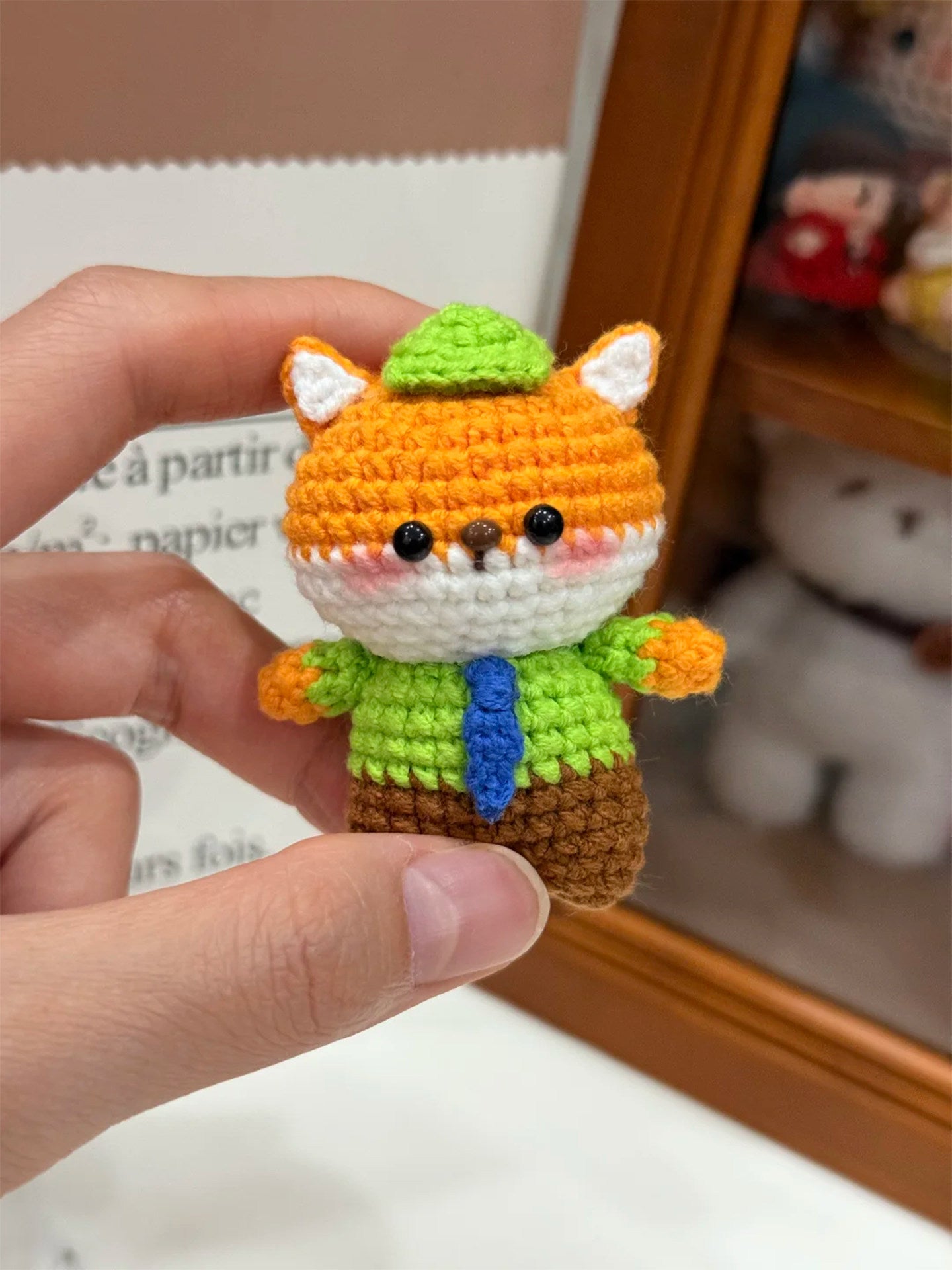DIY Judy Hopps Crochet Doll Keychain Kit – Handmade Yarn Craft Set, Cute Pendant Gift