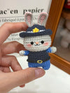 DIY Judy Hopps Crochet Doll Keychain Kit – Handmade Yarn Craft Set, Cute Pendant Gift